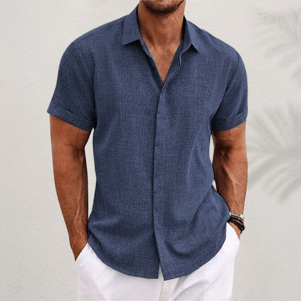 Chemise classique à manches courtes pour homme | Elvian