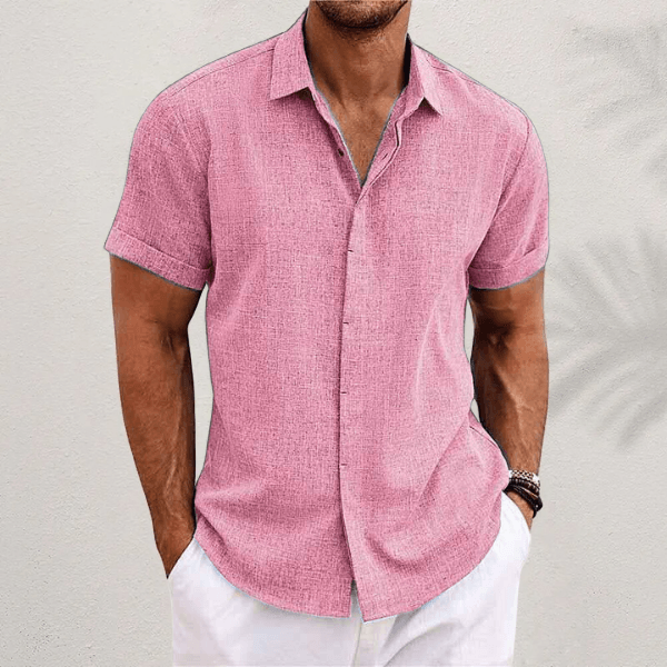 Chemise classique à manches courtes pour homme | Elvian