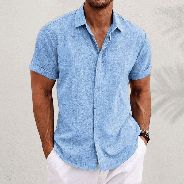Chemise classique à manches courtes pour homme | Elvian