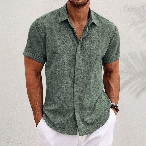 Chemise classique à manches courtes pour homme | Elvian
