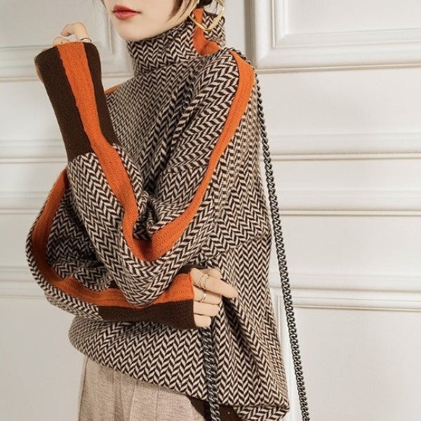 Pull Moderne et Confortable à Rayures | Femme
