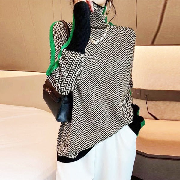 Pull Moderne et Confortable à Rayures | Femme