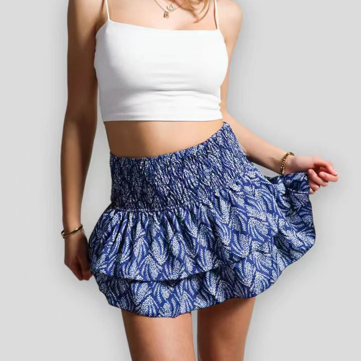 Jupe courte estivale avec short intégré