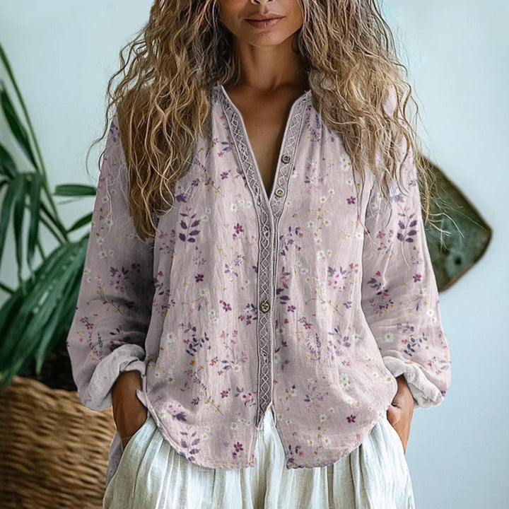 Chemisier Femme Élégant Vintage | Imprimé
