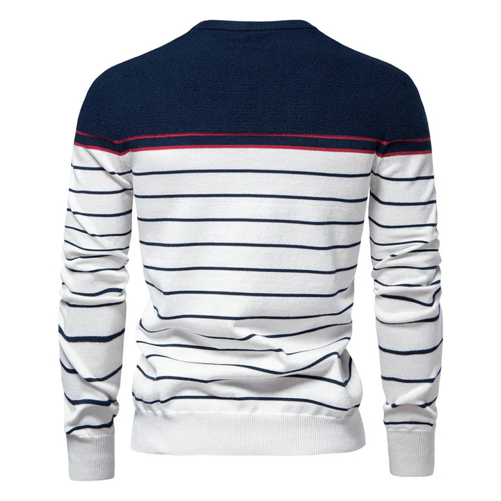 Pull Rayé Marin Pour Homme | Adrien