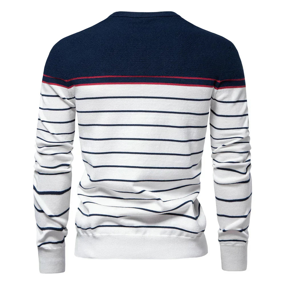 Pull rayé élégant pour homme | Marvion