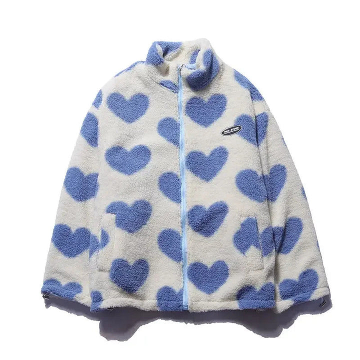 Veste Réversible à Motifs Cœur | Élégante et Douce