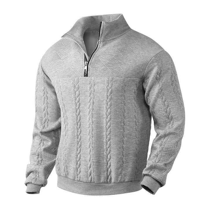 Sweatshirt col montant à zip quart pour homme | Cameron
