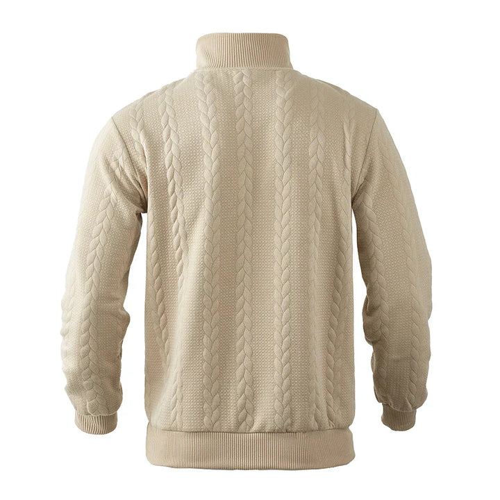 Sweatshirt col montant à zip quart pour homme | Cameron
