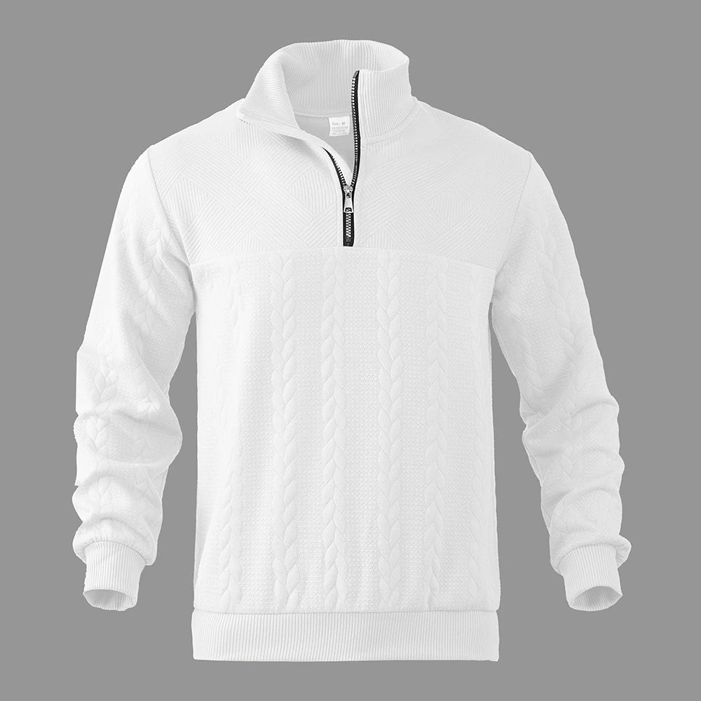 Sweatshirt col montant à zip quart pour homme | Cameron