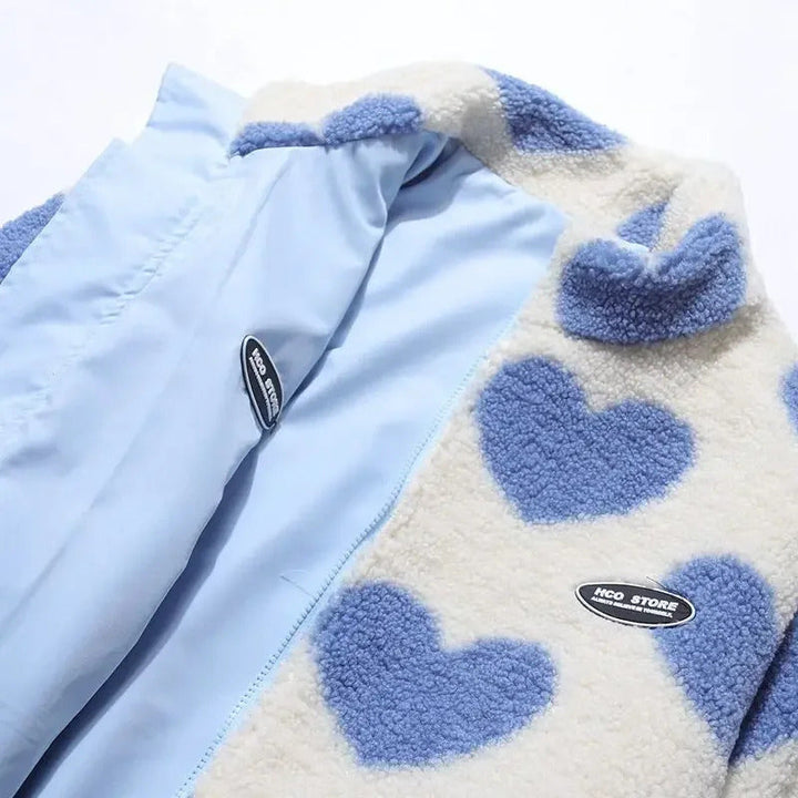 Veste Réversible à Motifs Cœur | Élégante et Douce