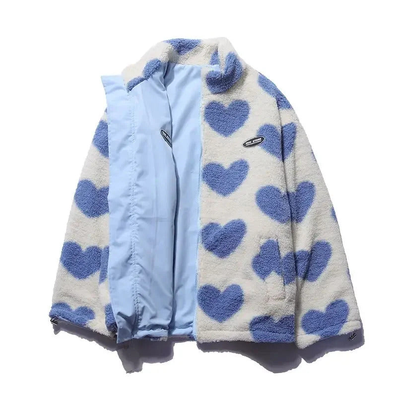 Veste Réversible à Motifs Cœur | Élégante et Douce