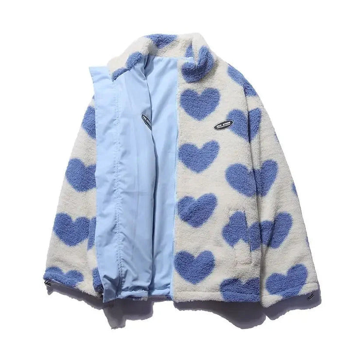 Veste Réversible à Motifs Cœur | Élégante et Douce
