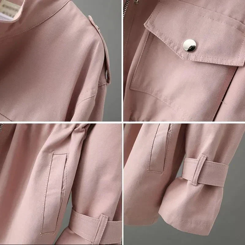 Veste longue structurée avec ceinture pour femme | Élene