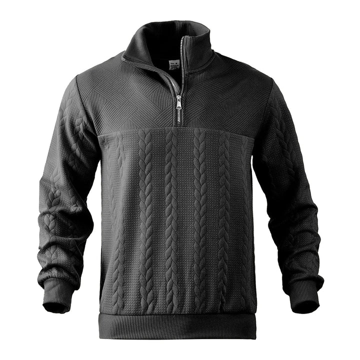 Sweatshirt col montant à zip quart pour homme | Cameron