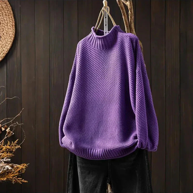 Pull élégant à col rond pour femme | Amelora