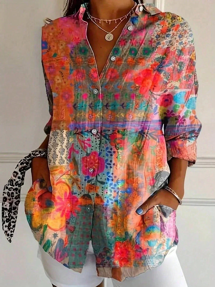 Chemisier à motifs colorés pour femme | Alméa