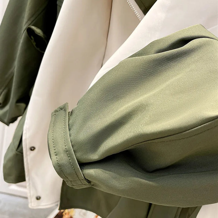 Veste bicolore à capuche pour femme | Vanna