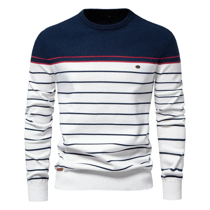 Pull Rayé Marin Pour Homme | Adrien