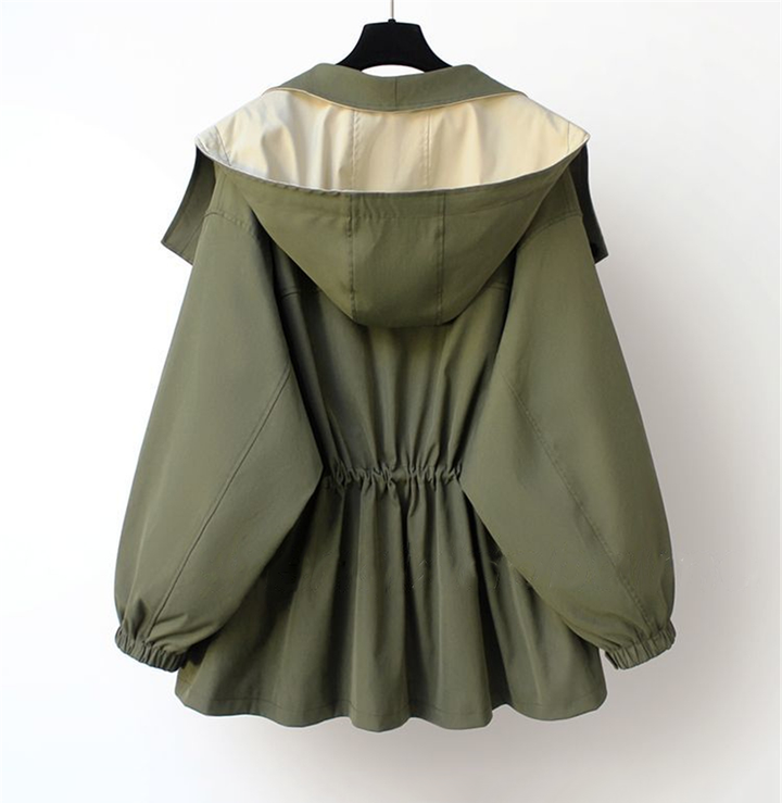 Veste bicolore à capuche pour femme | Vanna