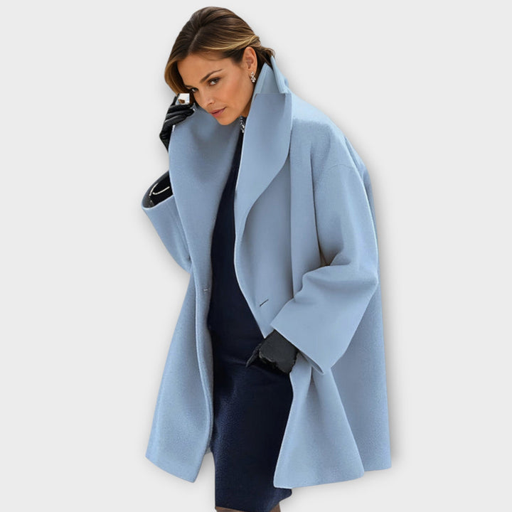 Celvara | Manteau Long Femme à Revers Décontractée