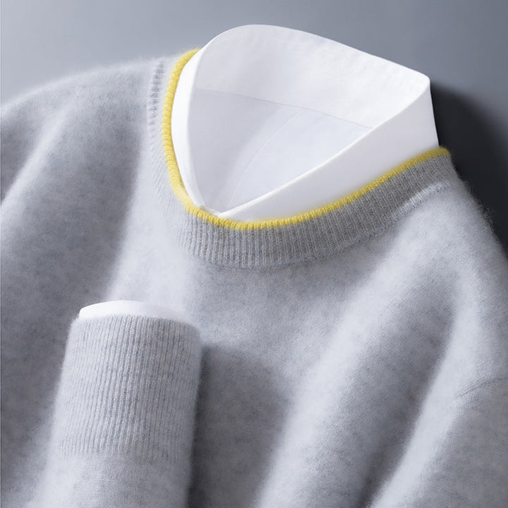 Pull col rond à bord contrasté pour homme | Westly