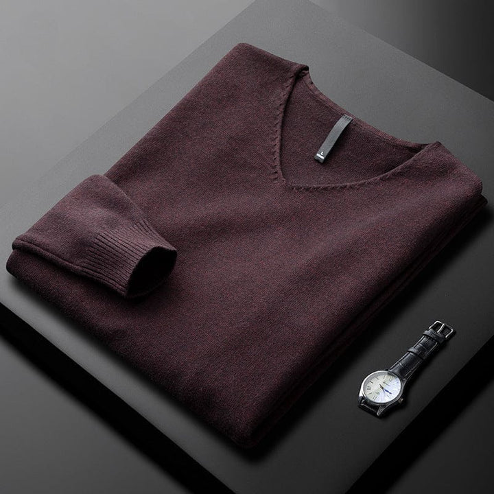 Pull col V élégant pour homme | Harbourne