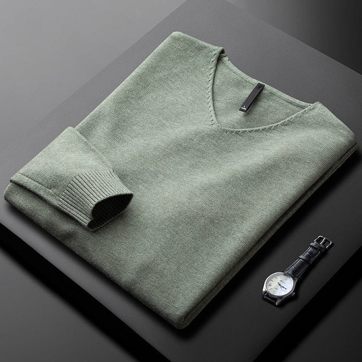 Pull col V élégant pour homme | Harbourne