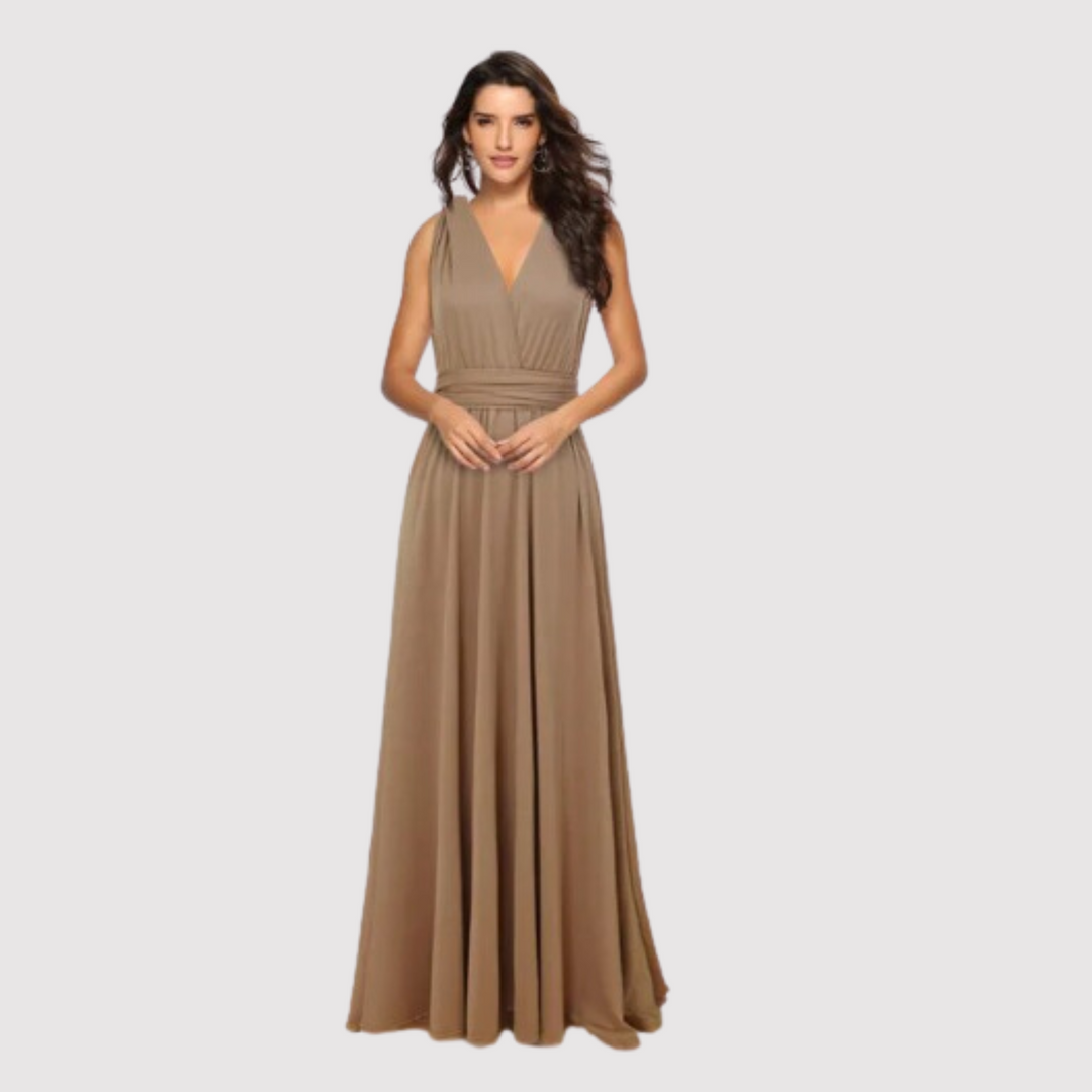 Robe longue convertible à nouer avec bretelles ajustables