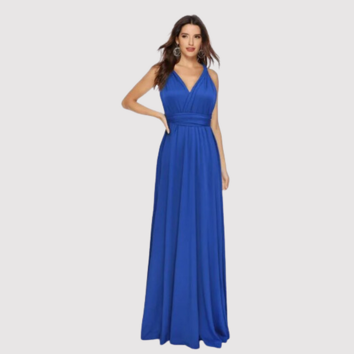 Robe longue convertible à nouer avec bretelles ajustables