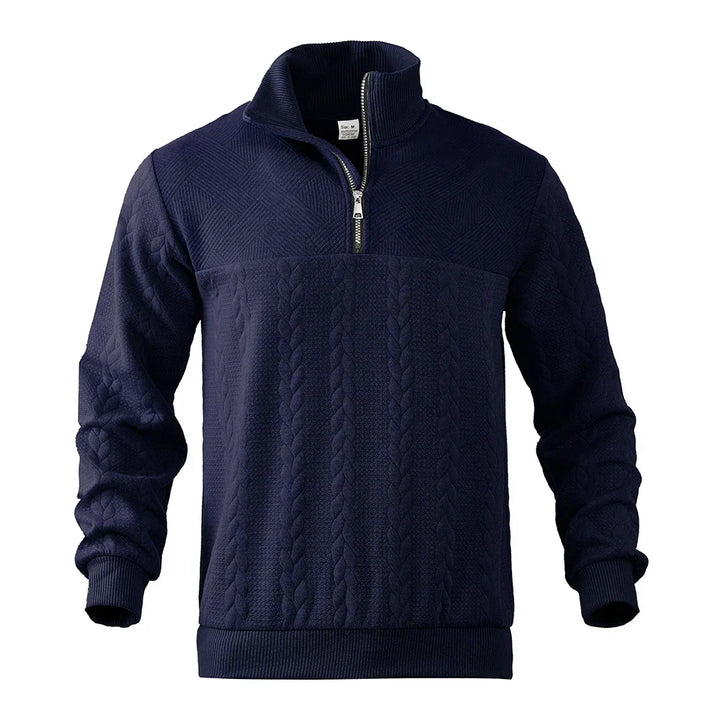 Sweatshirt col montant à zip quart pour homme | Cameron