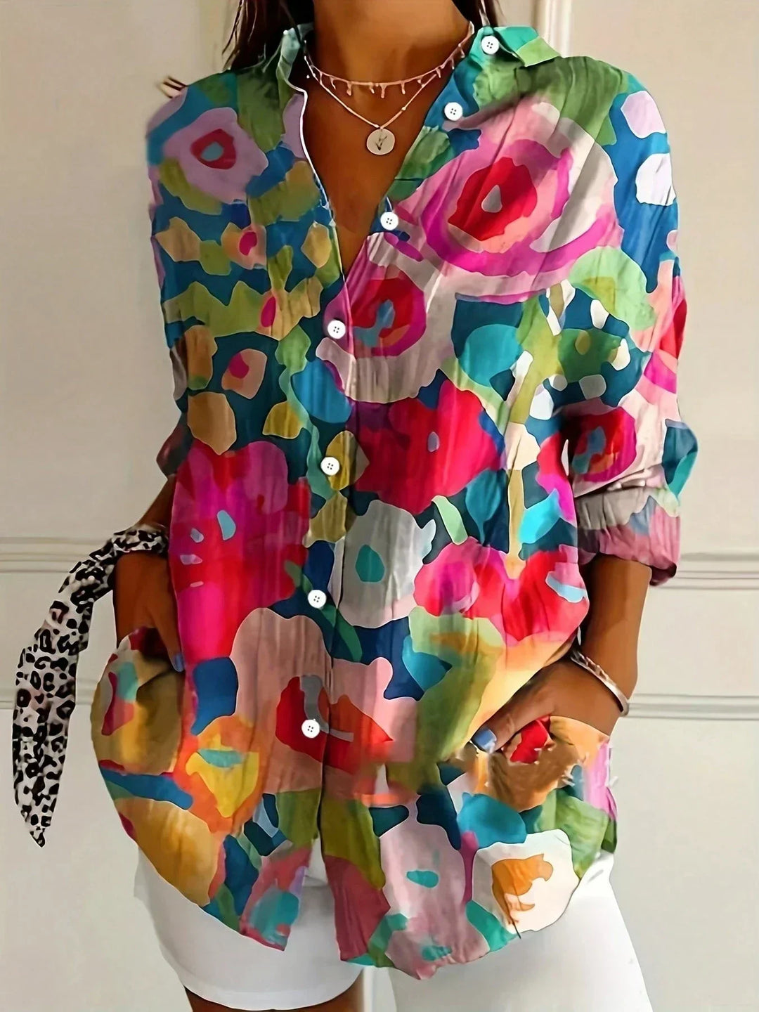 Chemisier à motifs colorés pour femme | Alméa