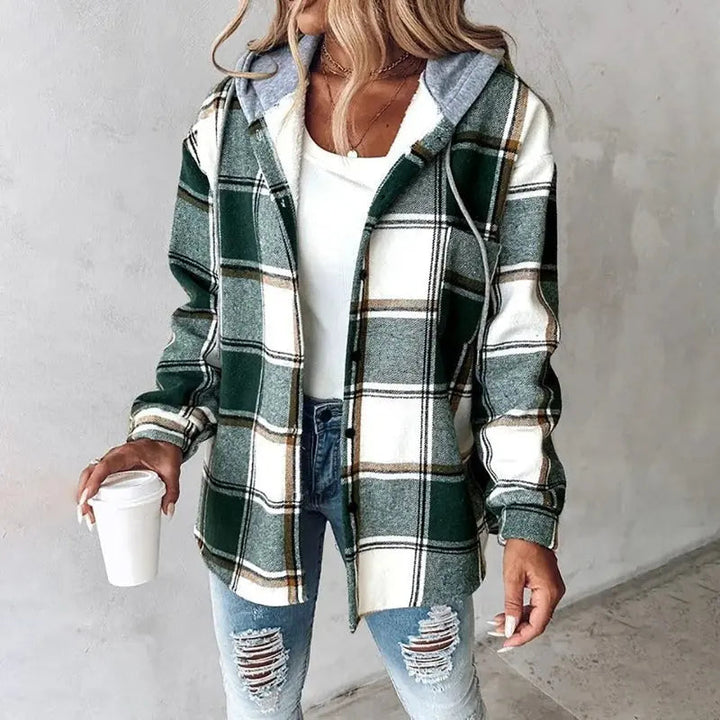 Rosalind | Veste Chemise à Carreaux avec Capuche