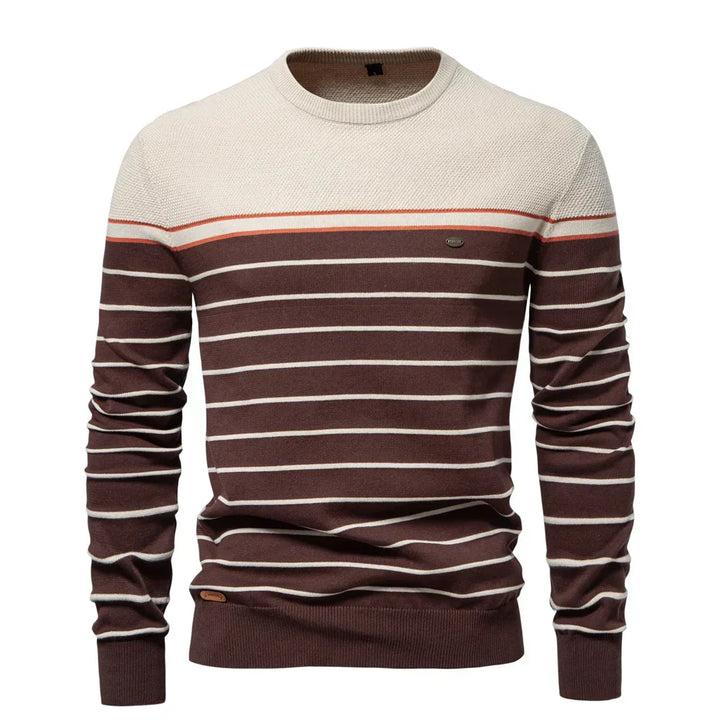 Pull Rayé Marin Pour Homme | Adrien