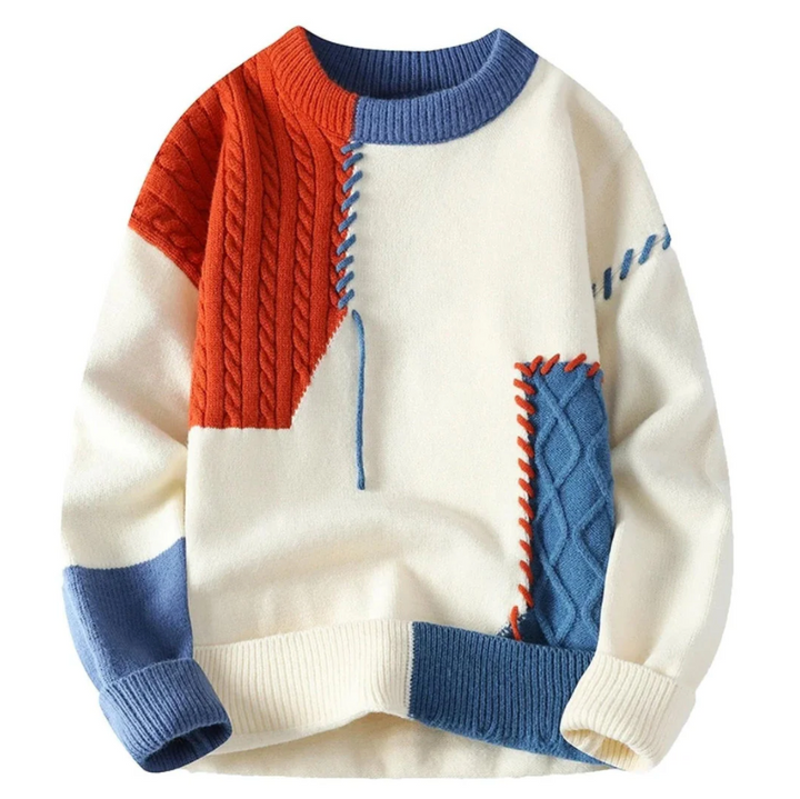 Pull Patchwork Pour Homme | Tivaro