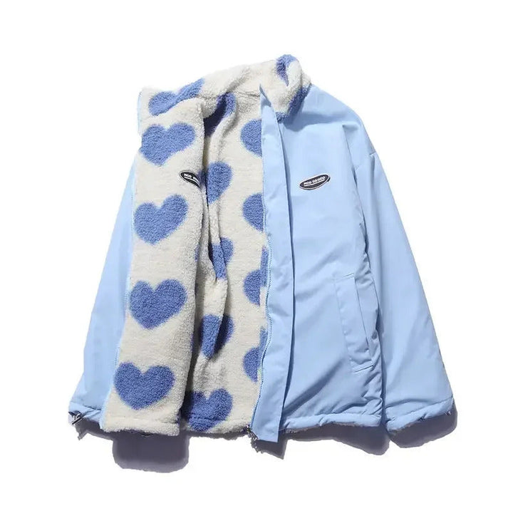 Veste Réversible à Motifs Cœur | Élégante et Douce