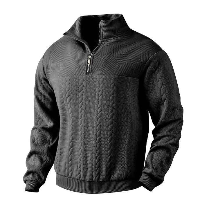 Sweatshirt col montant à zip quart pour homme | Cameron