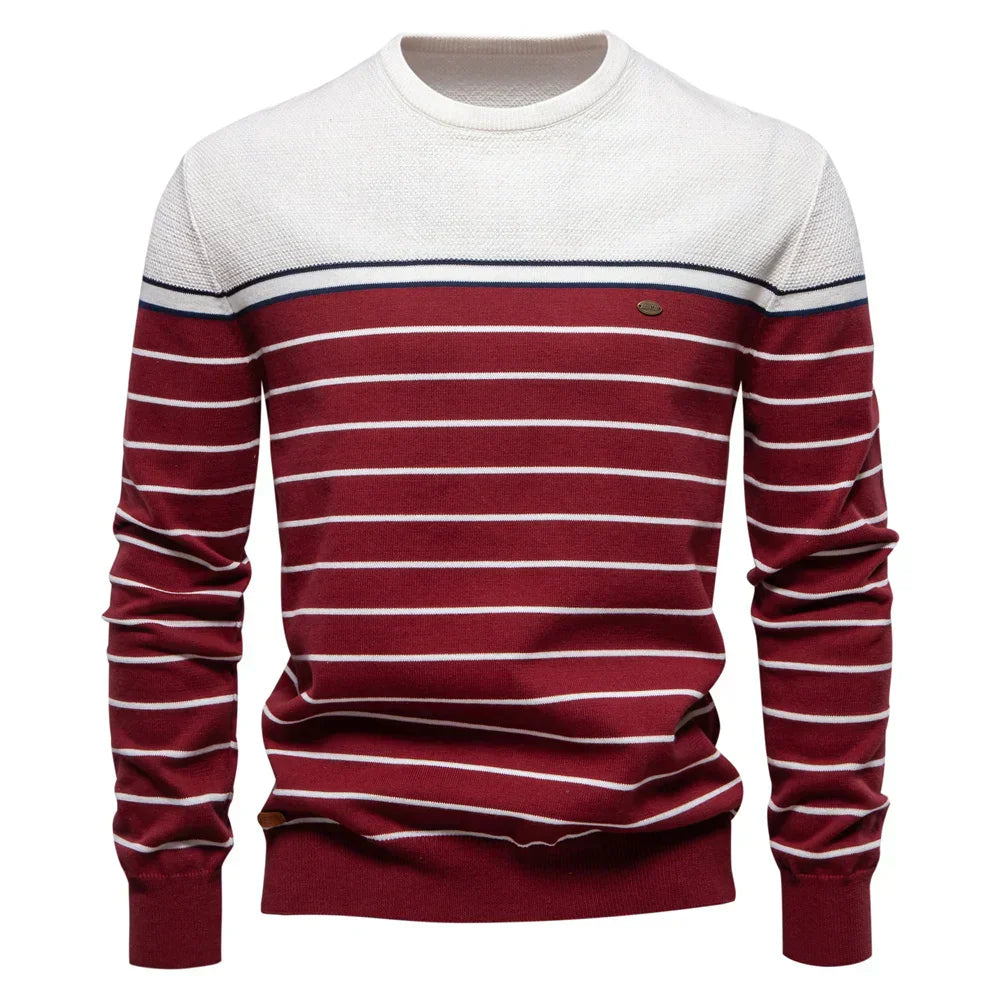 Pull Rayé Marin Pour Homme | Adrien