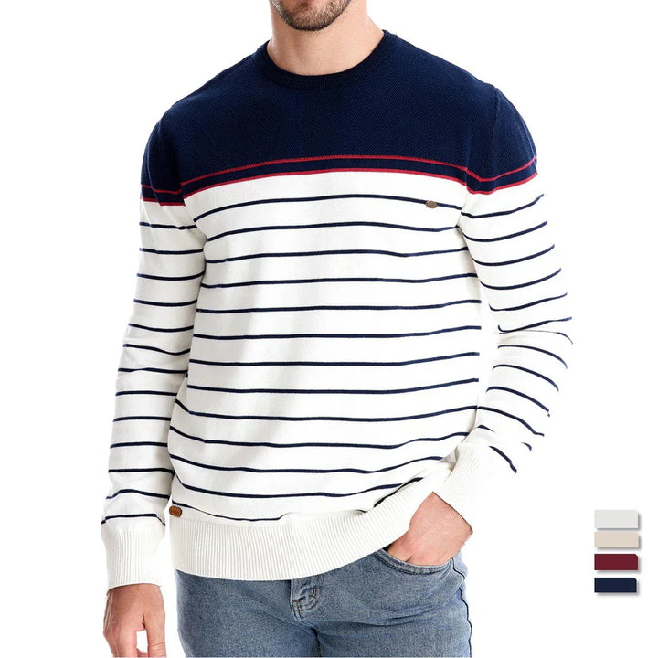 Pull rayé élégant pour homme | Marvion