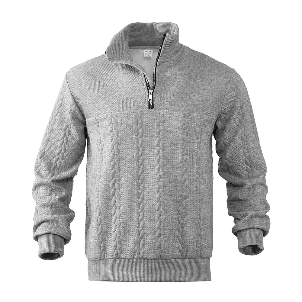Sweatshirt col montant à zip quart pour homme | Cameron