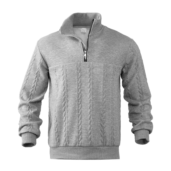 Sweatshirt col montant à zip quart pour homme | Cameron