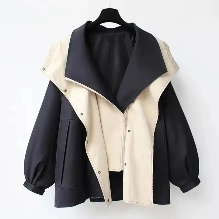 Veste bicolore à capuche pour femme | Vanna