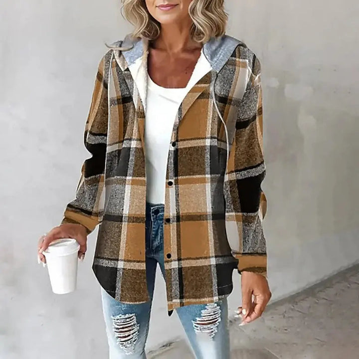Rosalind | Veste Chemise à Carreaux avec Capuche