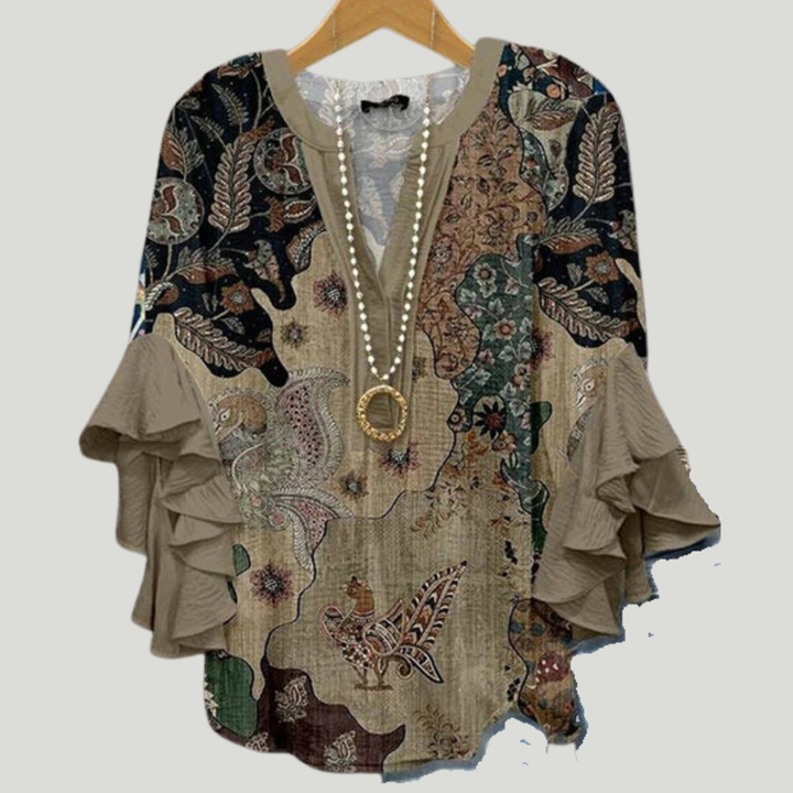 Blouse élégante à motifs pour femmes | Koralia