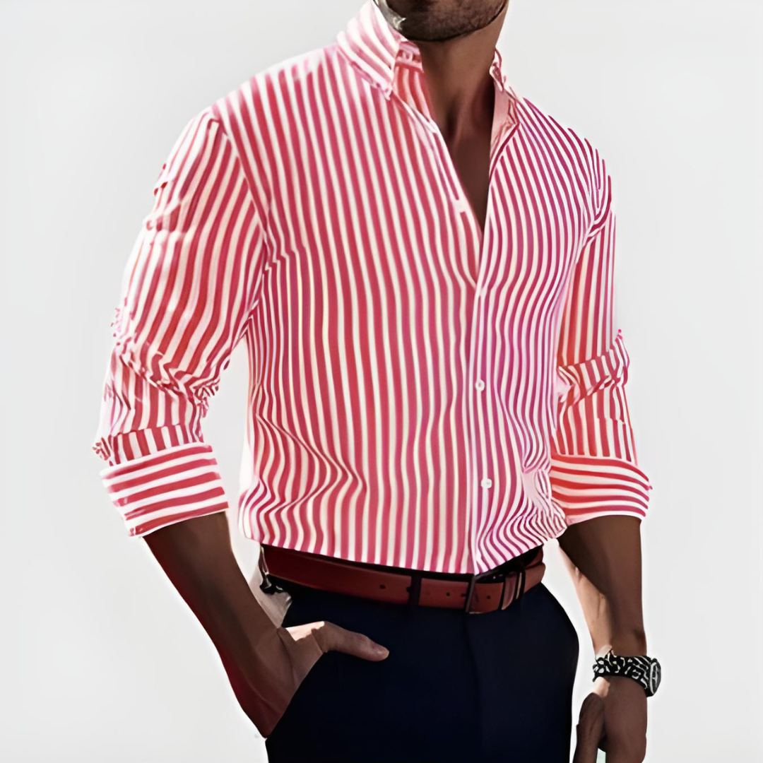 Chemise Rayée Élégante et Confortable | Homme