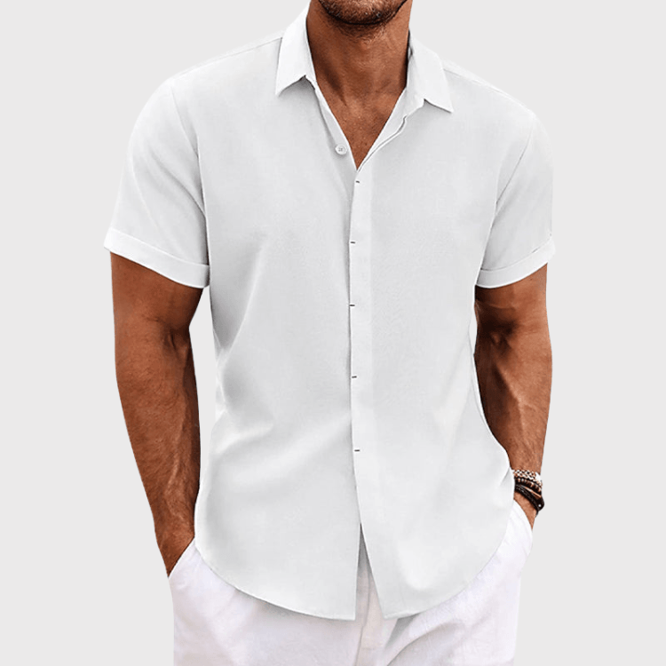 Chemise classique à manches courtes pour homme | Elvian