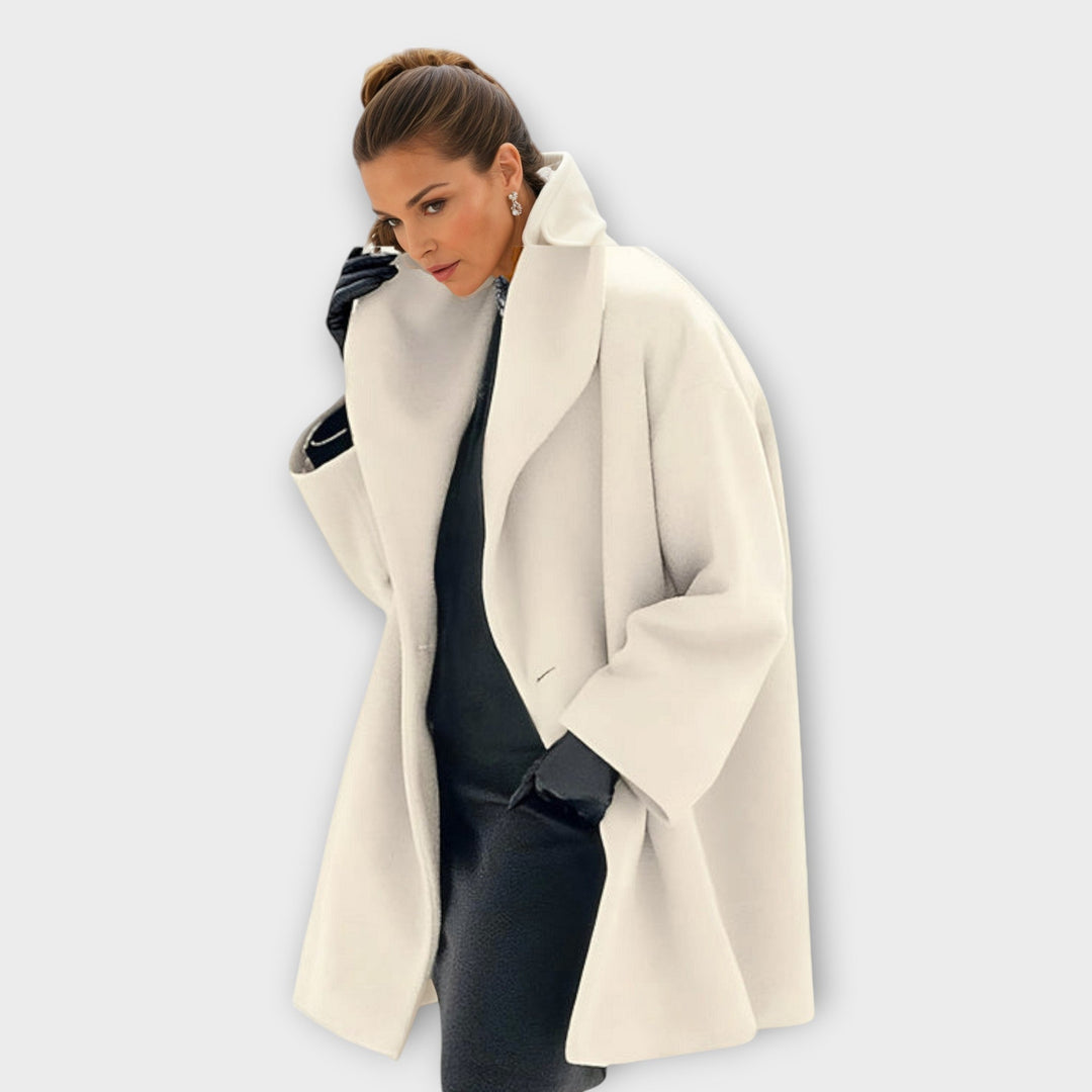 Celvara | Manteau Long Femme à Revers Décontractée