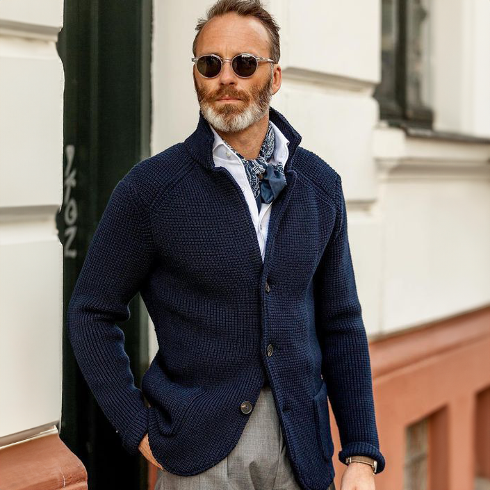 Cardigan Homme Élégant et Polyvalent | Ajusté