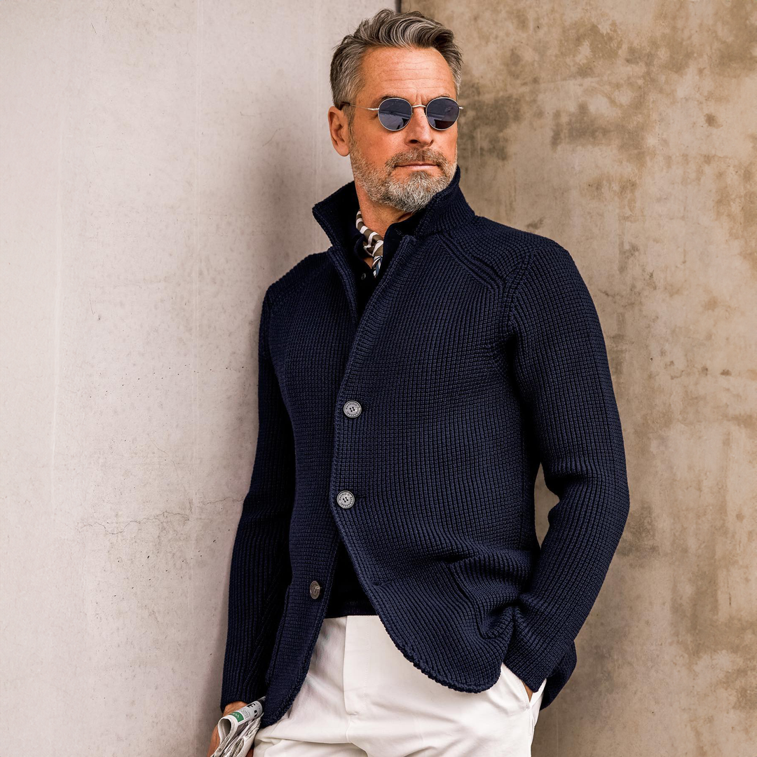 Cardigan Homme Élégant et Polyvalent | Ajusté