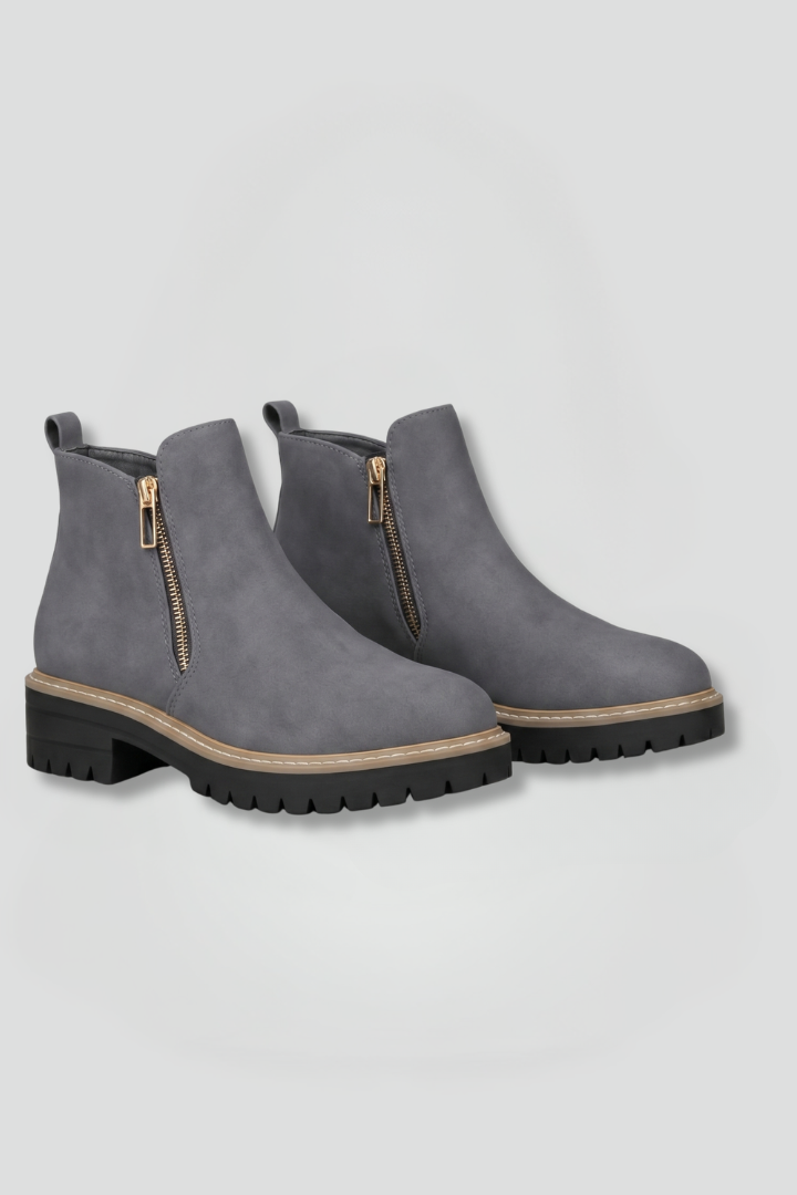 Marvelle | Bottine Femme Zip Latéral Semelle Crantée